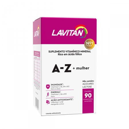 Comprar Lavitan A-Z Mais Mulher 90 Comprimidos Revestidos Com O Melhor ...