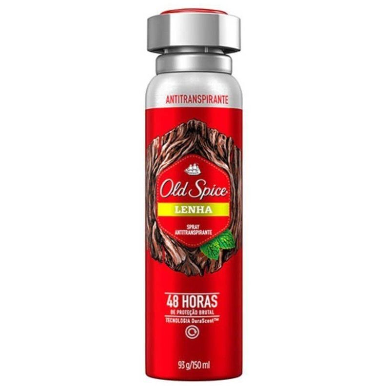 Desodorante Antitranspirante Masculino Old Spice Lenha Aerosol 1 Unidade Com 150ml 