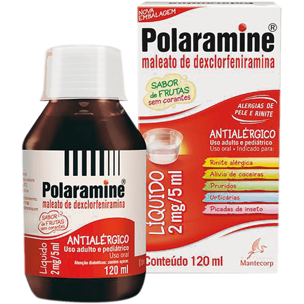 Polaramine Xarope 120Ml  Farmácia Rosário - Desde 1931 Cuidando da sua  Saúde