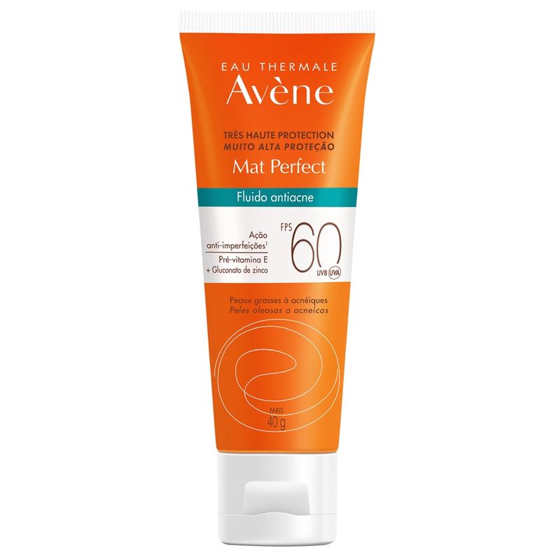 Protetor solar FPS60 Avène Mat Perfect antiacne 40g_3282770202212