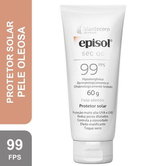 Protetor Solar Facial FPS99 Episol Sec OC para Peles Oleosas 60g - Imagem 2