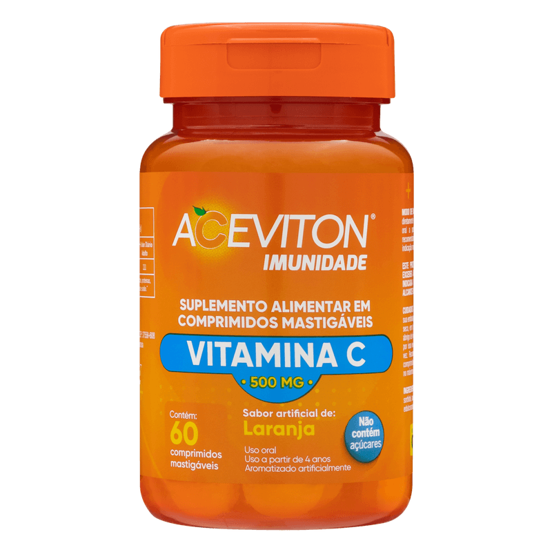 Aceviton-Vitamina-C-60-500mg---Caixa-com-60-Comprimidos-mastigaveis---7897947600836---Posicao-1