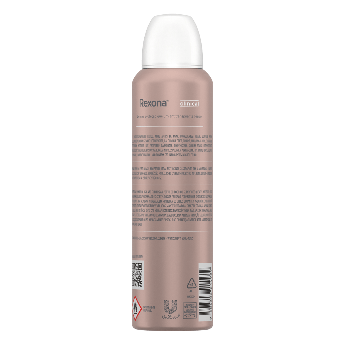 Desodorante Antitranspirante Aerosol Rexona Clinical Classic 150ml