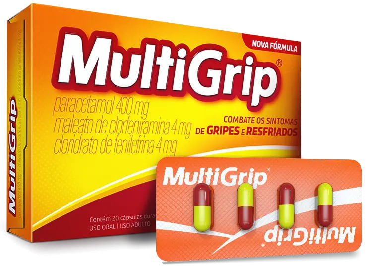 Multigrip 4 Cápsulas  Farmácia Online Drogal