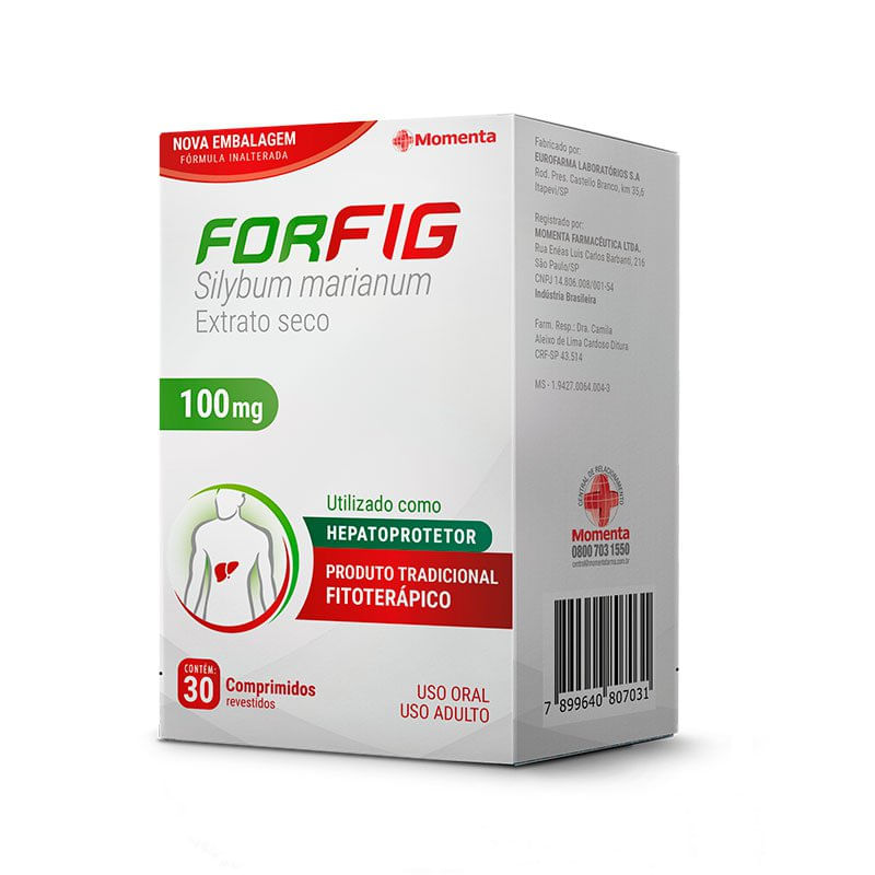 Forfig 100mg Comprimido revestido Caixa com 30 Comprimidos - Mevo Farma