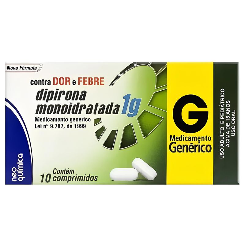 Dipirona-Monoidratada-1g---10-Comprimidos-Simples--7896714207551