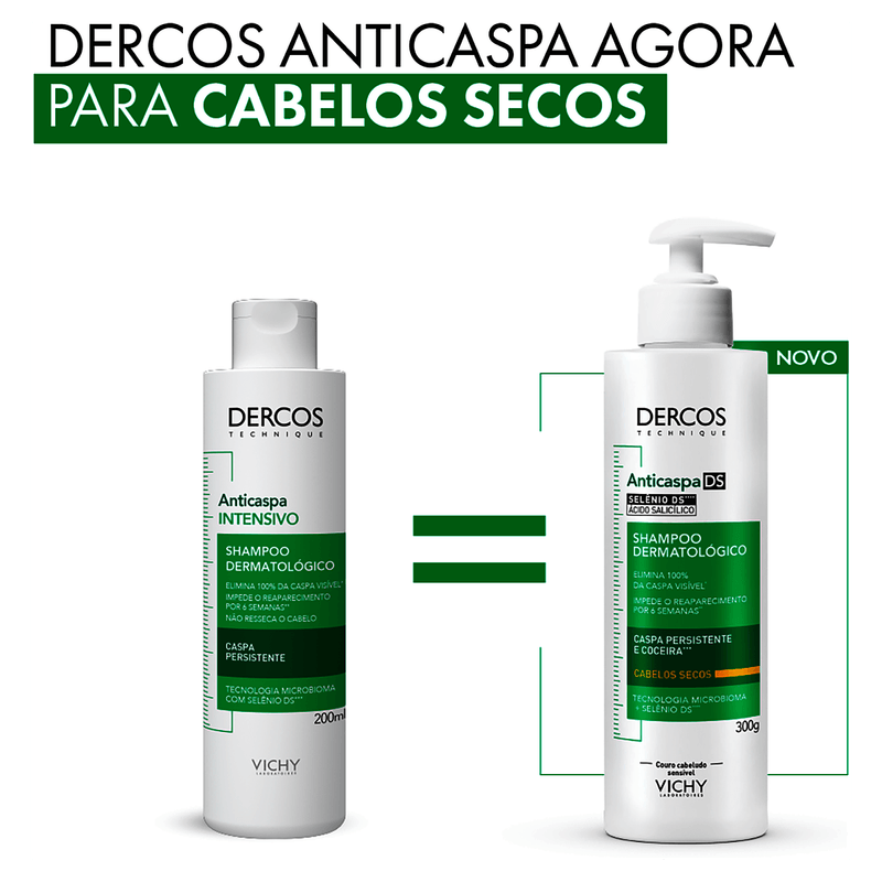 Vichy Dercos Shampoo Anticaspa DS Cabelos Secos 300g 7908615082493 2.png