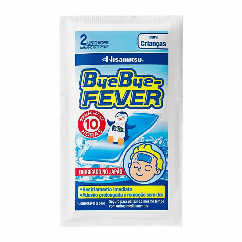 Adesivo para Alivo da Febre Bye Bye Fever Criancas 2 Unidades