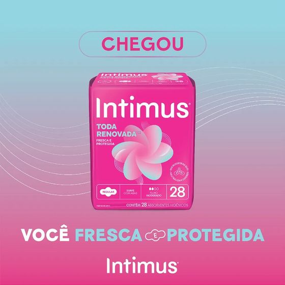 Absorvente Intimus Tecnologia Antibacteriana com Abas 28 unidades - Imagem 2